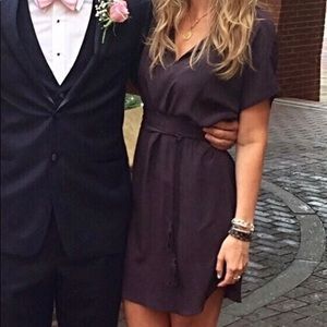 Rory Becca silk purple tie dress